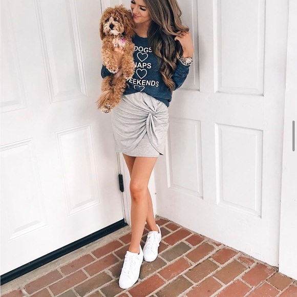 LUSH Gray Twist Skirt - Picture 9 of 9